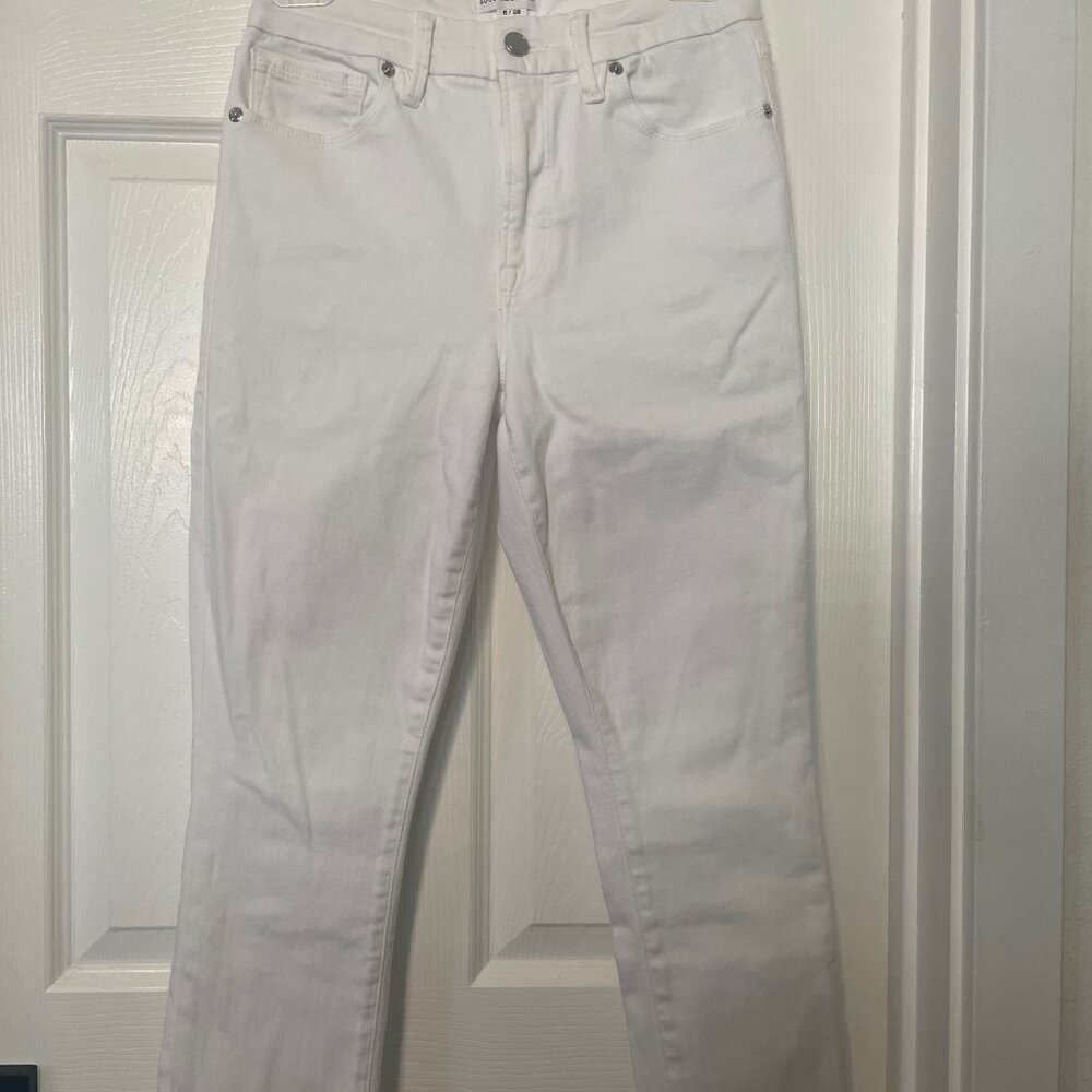 Good American White Skinny Jeans Size 6